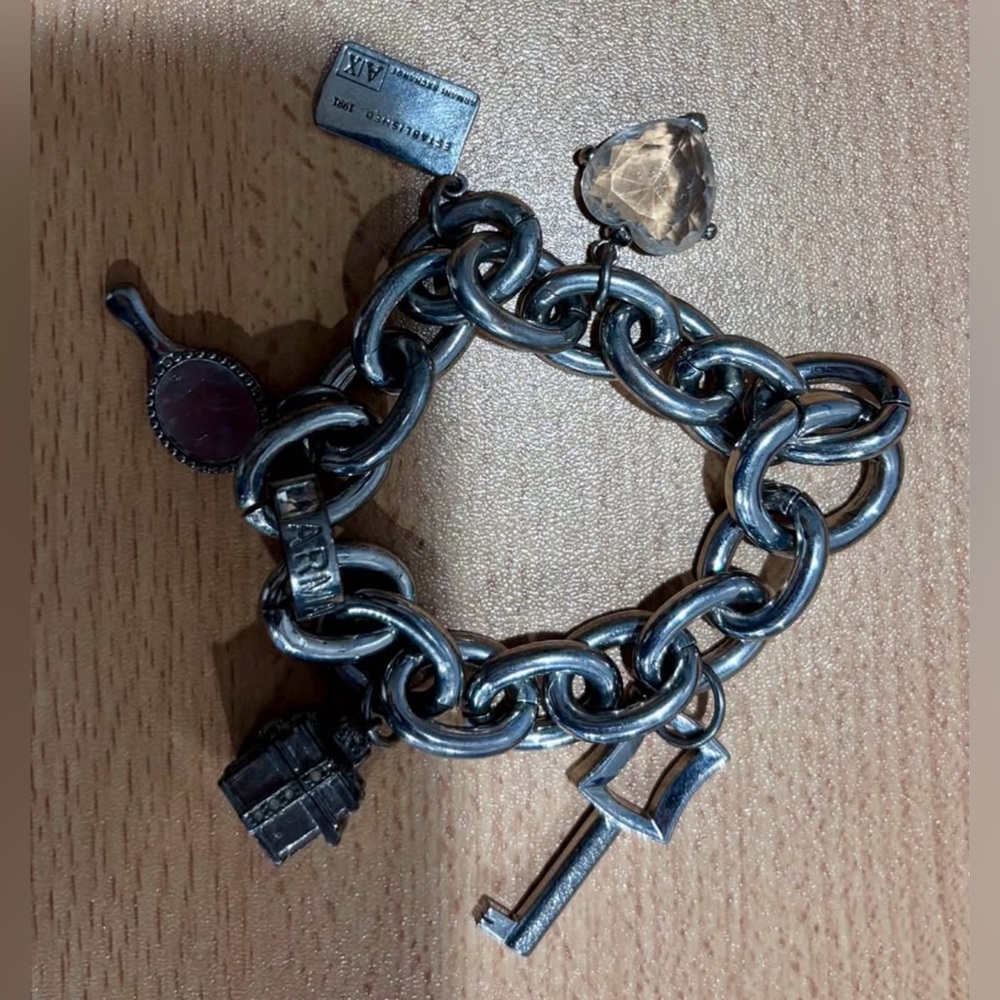 A/X Armani Exchange Silver Charm Bracelet